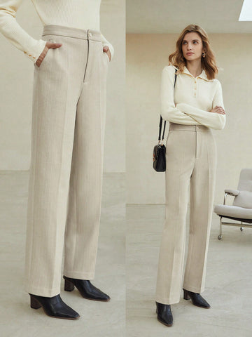 VISCOSE RELAXED FIT SUIT PANTS