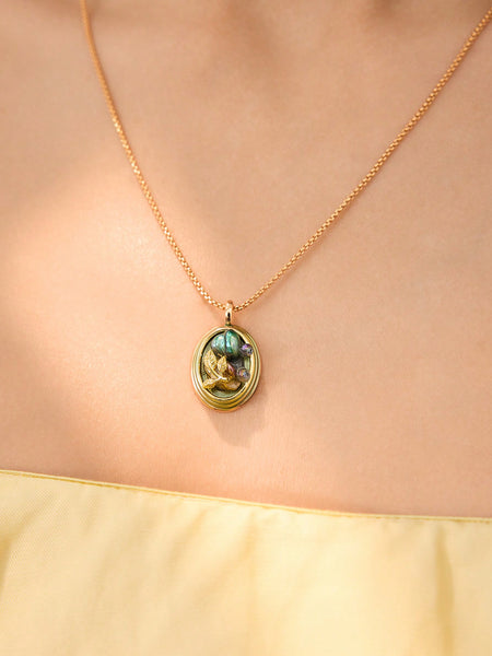 CULTURED PEARL CHARM PENDANT NECKLACE