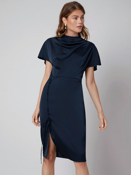 FITTED DRAPED DRESS
