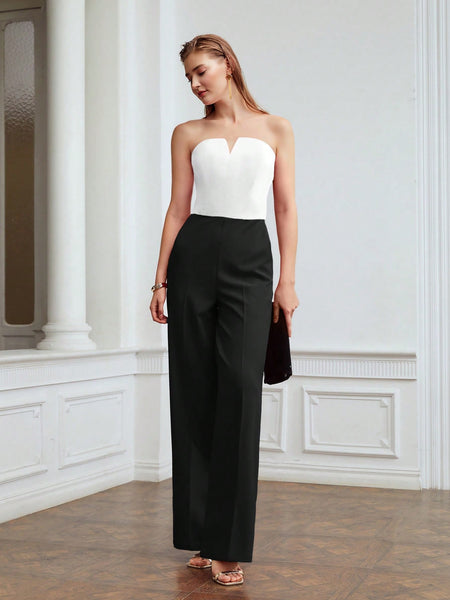 Two Tone Tube Jumpsuit